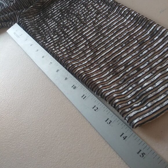 Jones New York women's size XL black and gray striped blouse - Picture 8 of 15